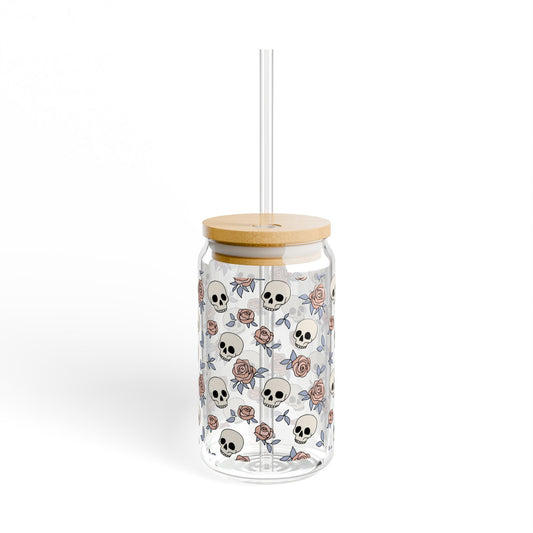 Skulls & Roses Glass, 16oz